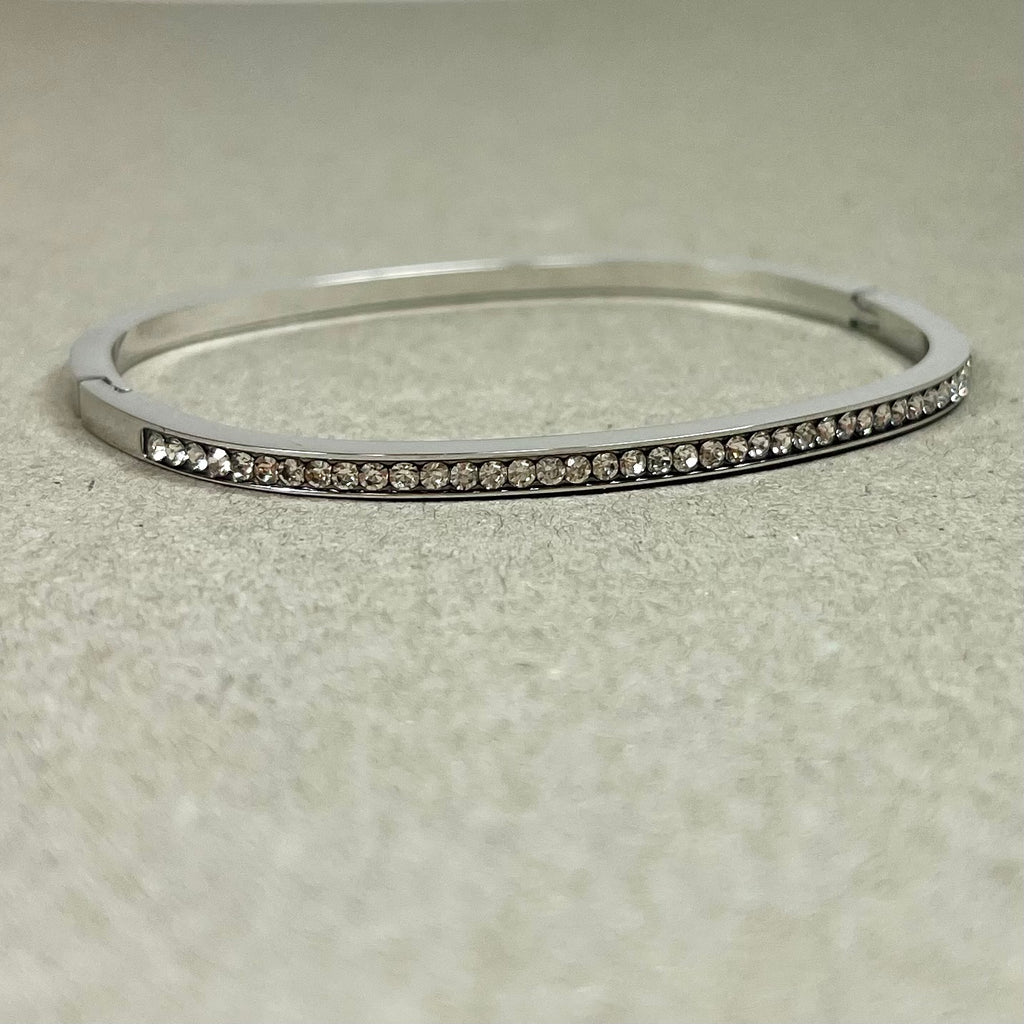 Rhinestone armbånd sølv