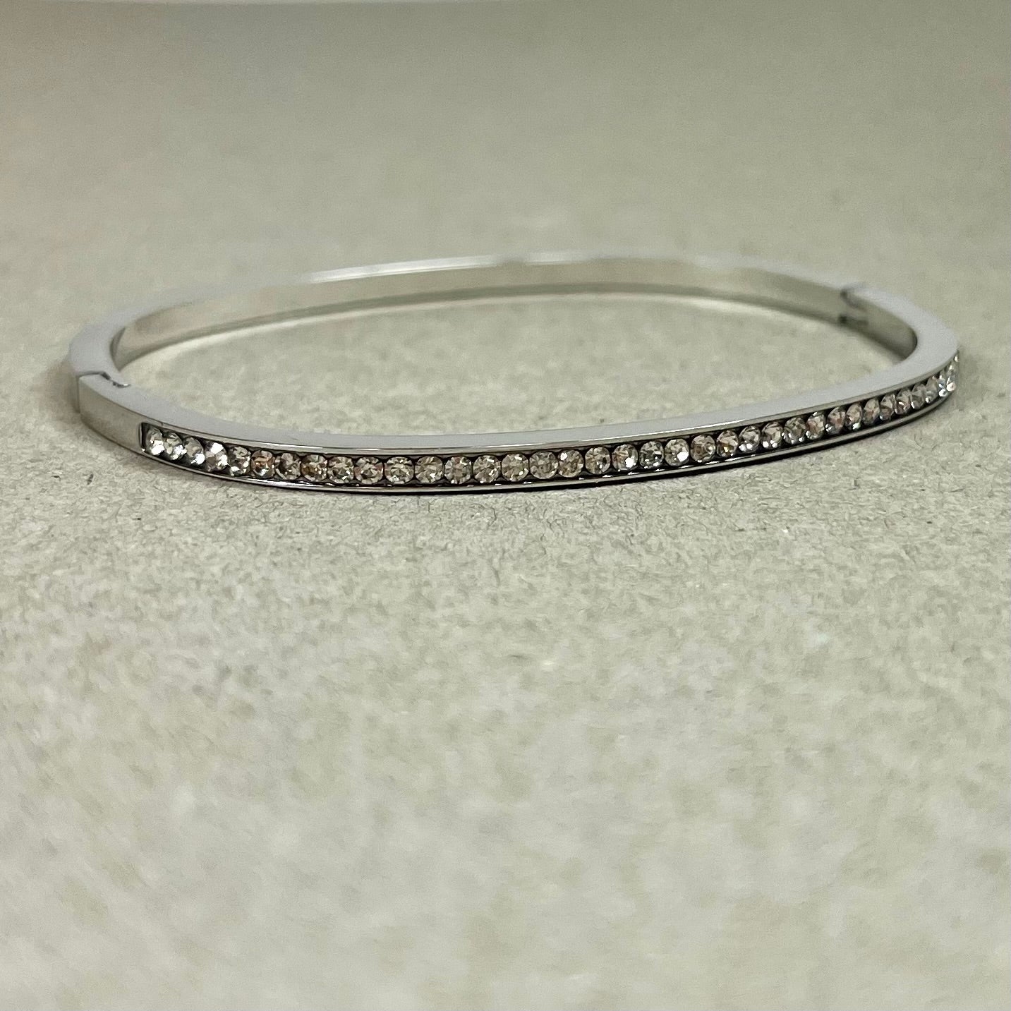 Rhinestone armbånd sølv