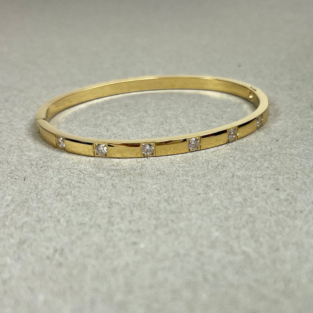 Rhinestone armbånd guld