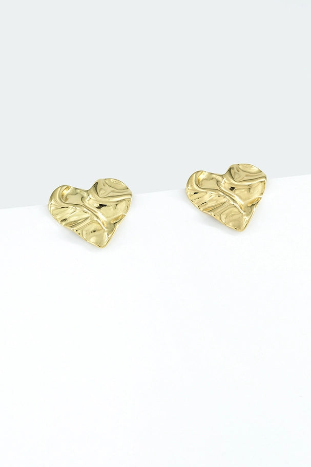 Hjerte øreringe guld